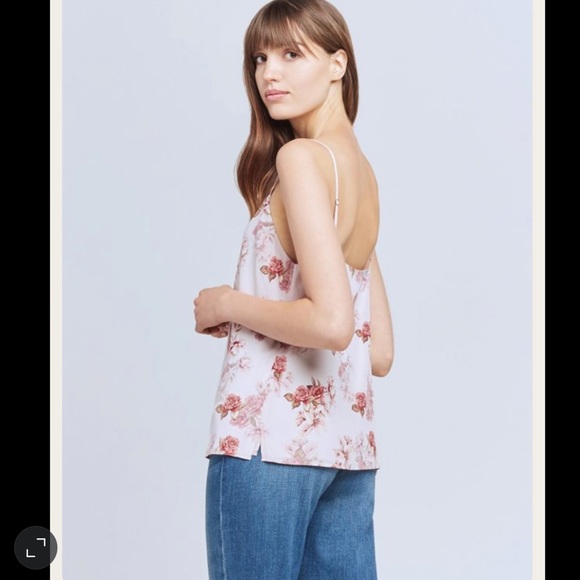 L’AGENCE Summer Floral Print Silk Tank Top - Picture 3 of 4